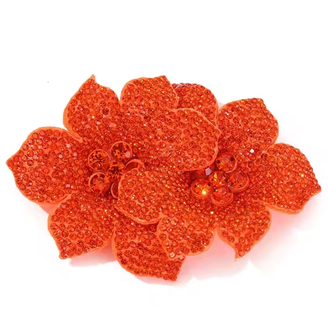 Rhinestone Flower Hair Clip