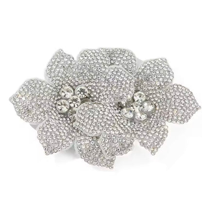 Rhinestone Flower Hair Clip