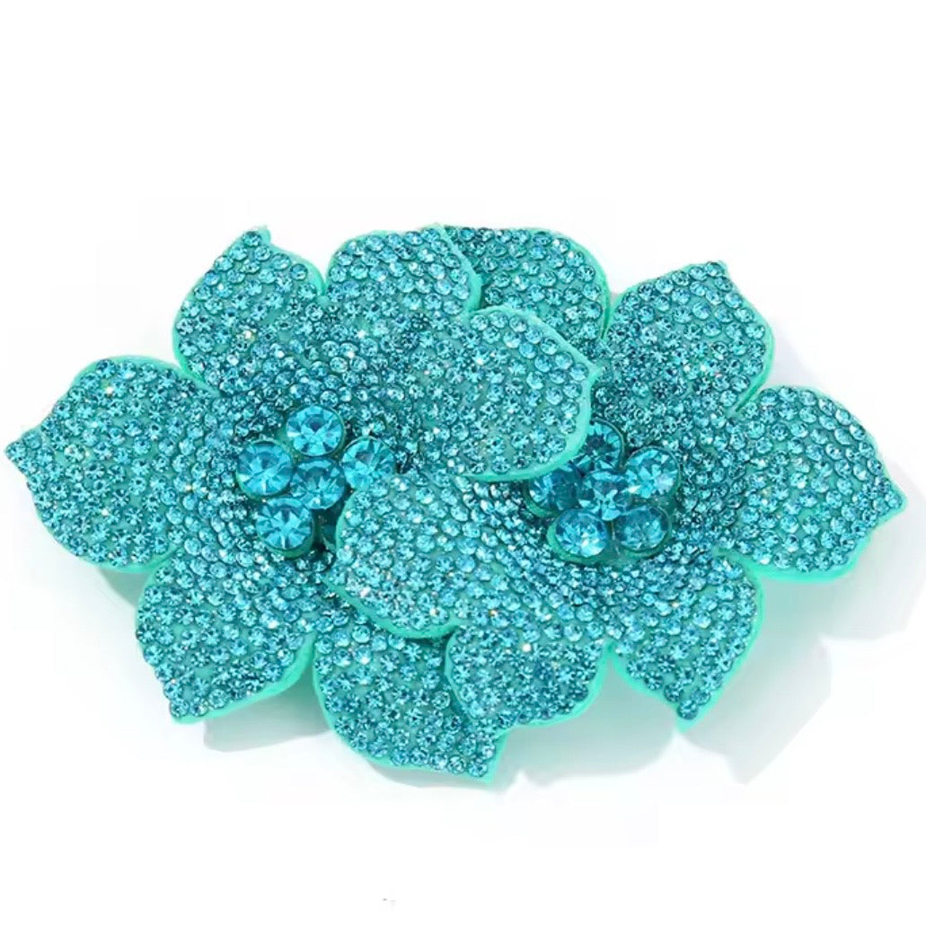 Rhinestone Flower Hair Clip